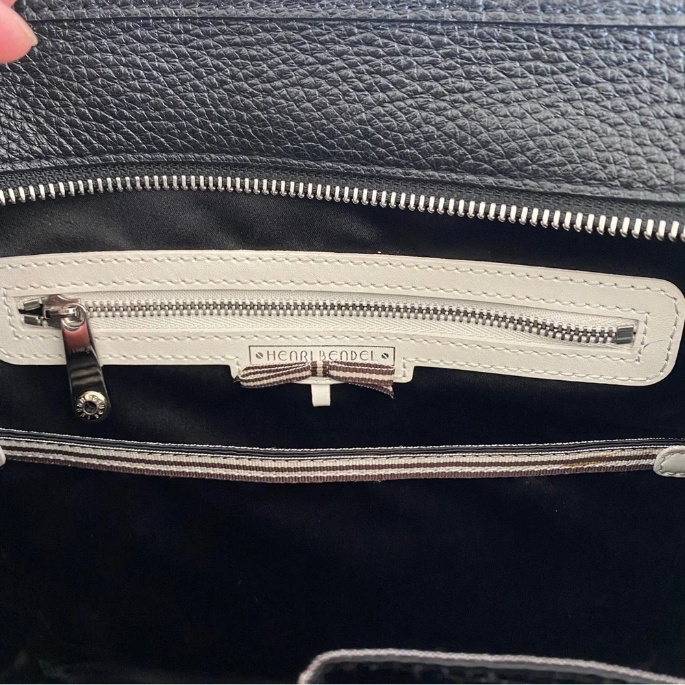 Henri bendel convertible black leather backpack